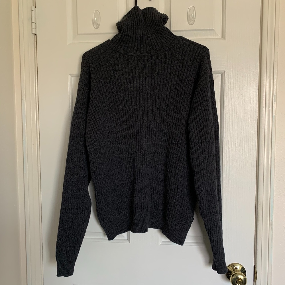 Thick Charcoal Grey Turtleneck Sweater